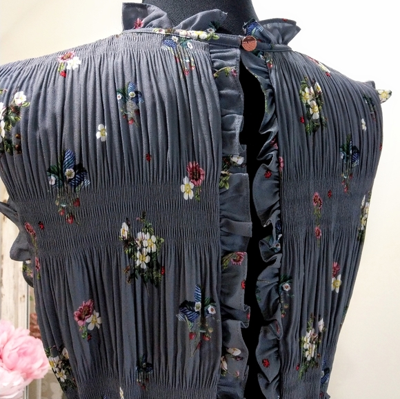 🍒NWT🍒 TED BAKER SMOCK MIDI DRESS - Picture 5 of 14